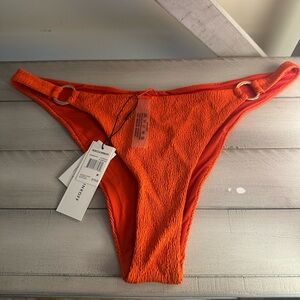 Rebecca Minkoff Texured Cheeky Swim Bikini Bottoms - M BNWT